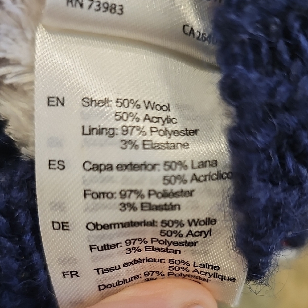 Helly Hansen Navy and Red Patterned Mittens - Picture 3 of 3